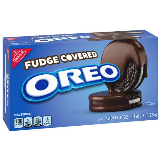 Order Oreo Fudge Covered Chocolate Sandwich Cookies (7.9 oz) food online from Rite Aid store, Eugene on bringmethat.com