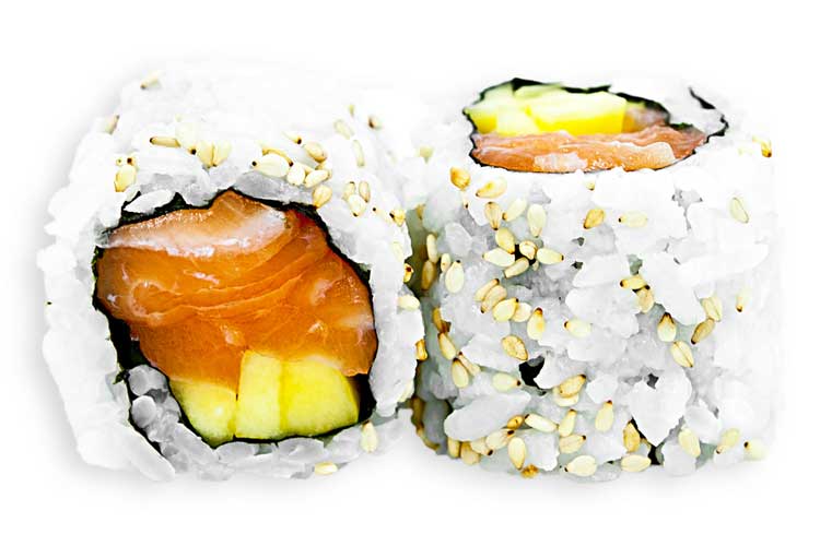 Order Salmon Mango Roll food online from Abi sushi store, Astoria on bringmethat.com