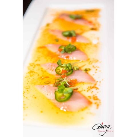 Order Yellow Tail Jalapeño food online from Ginza Japanese Cuisine store, Bloomfield on bringmethat.com