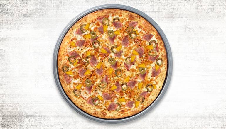 Order Spicy Hawaiian Large 14" Specialty Pizza food online from Pasqually's Pizza & Wings P439 store, Natl City on bringmethat.com