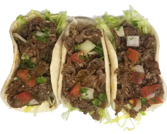 Order T2. Beef Taco food online from Ufo Hibachi Express store, Roswell on bringmethat.com
