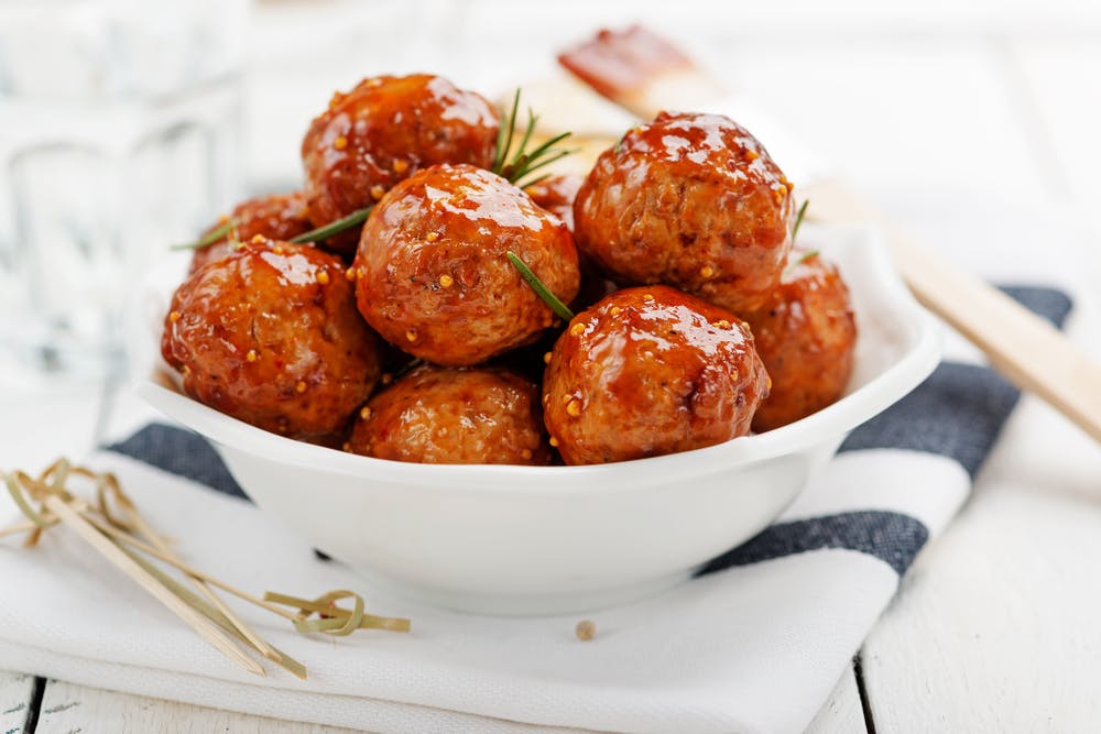 Order Side of Meatballs - 8 Pieces food online from Grandstand Pizza store, El Cajon on bringmethat.com