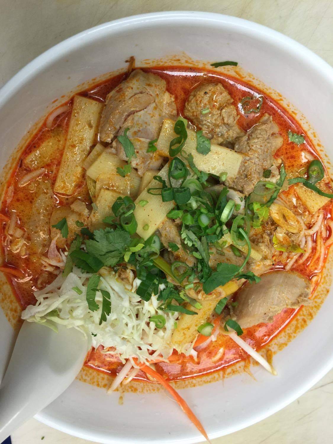 Order Kao Poon ( Spicy Chicken Noodle ) food online from Thai Spice store, Pinole on bringmethat.com