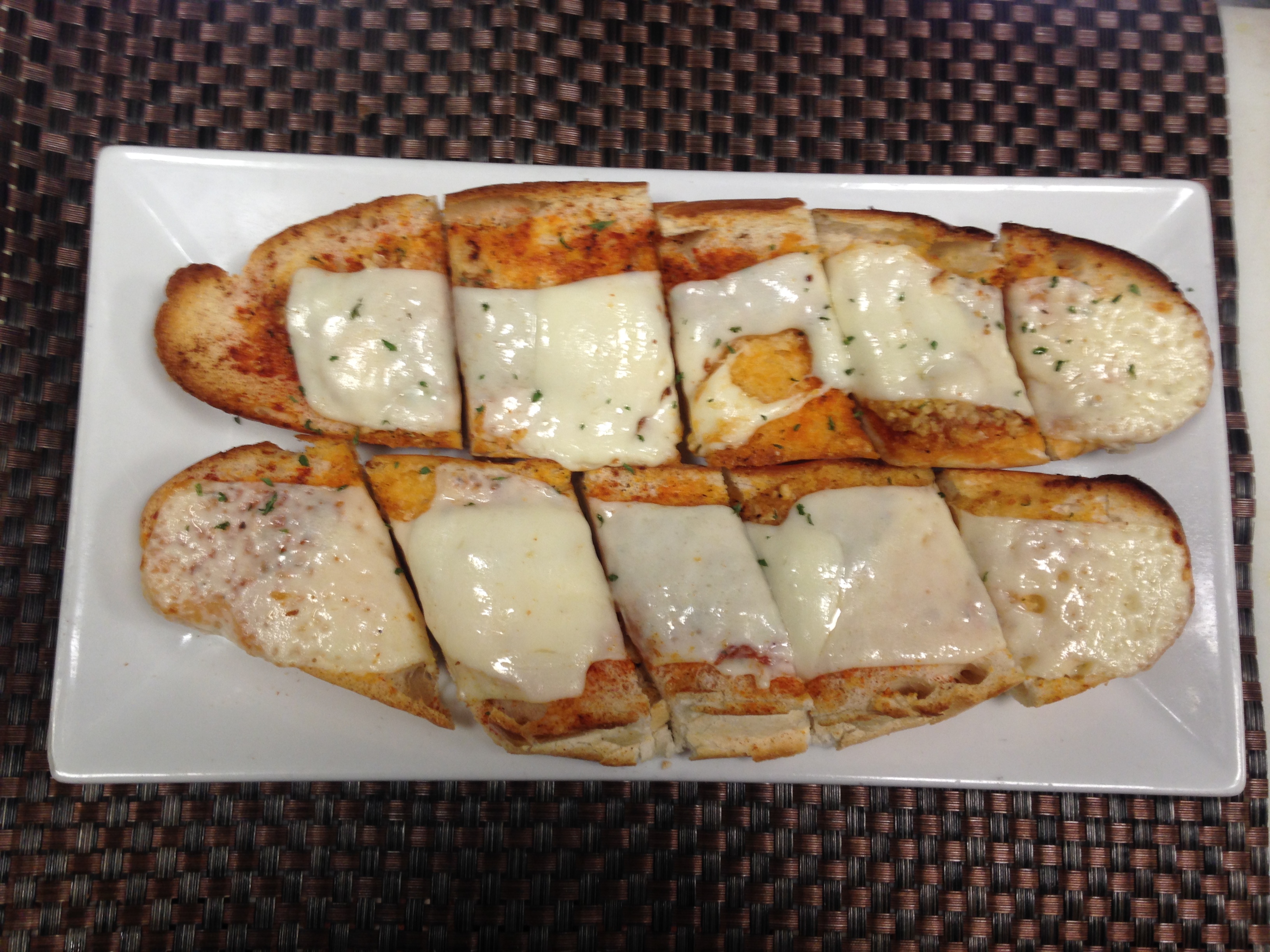 Order Garlic Bread with Melted Mozzarella food online from Casa Mia Ristorante store, Yonkers on bringmethat.com