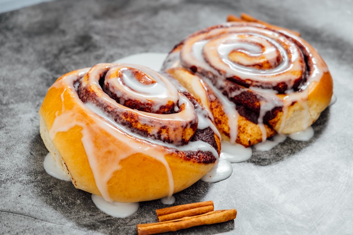 Order Giant Cinnamon Rolls 2ct food online from Polly's Pies Restaurant & Bakery store, Norco on bringmethat.com