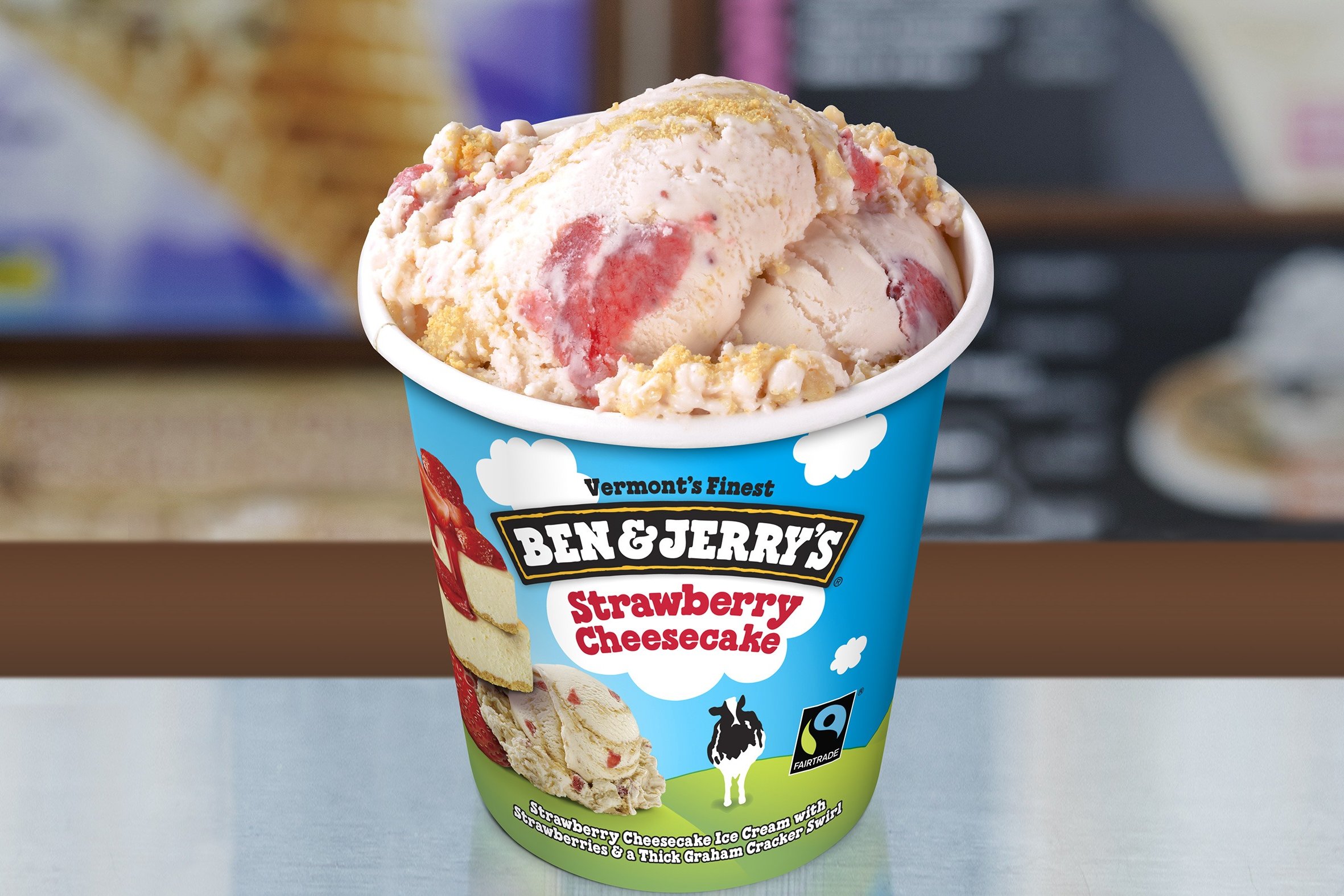 Order Strawberry Cheesecake food online from Ben & Jerry's store, Plano on bringmethat.com