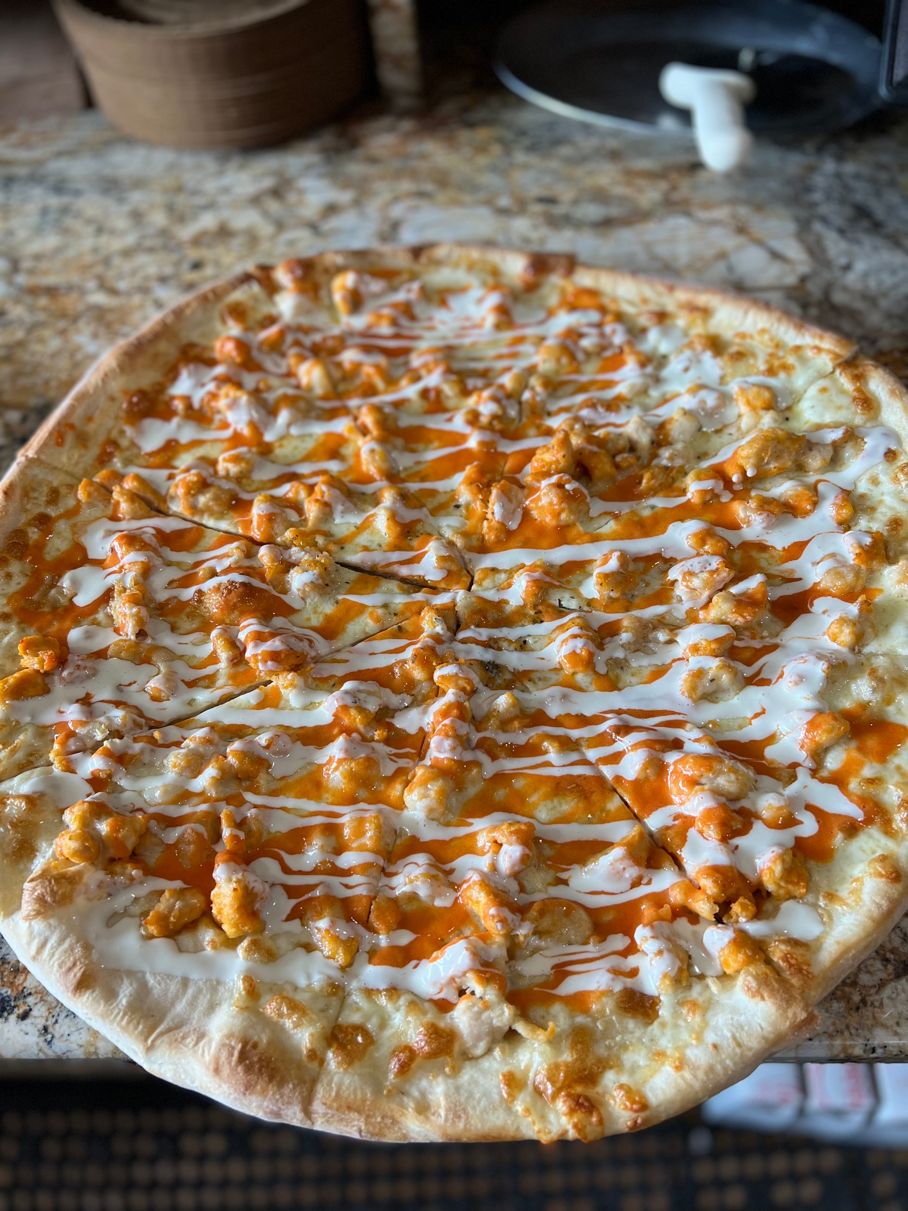 Order Buffalo Chicken Pizza - Personal 10" food online from Dusals store, Milltown on bringmethat.com