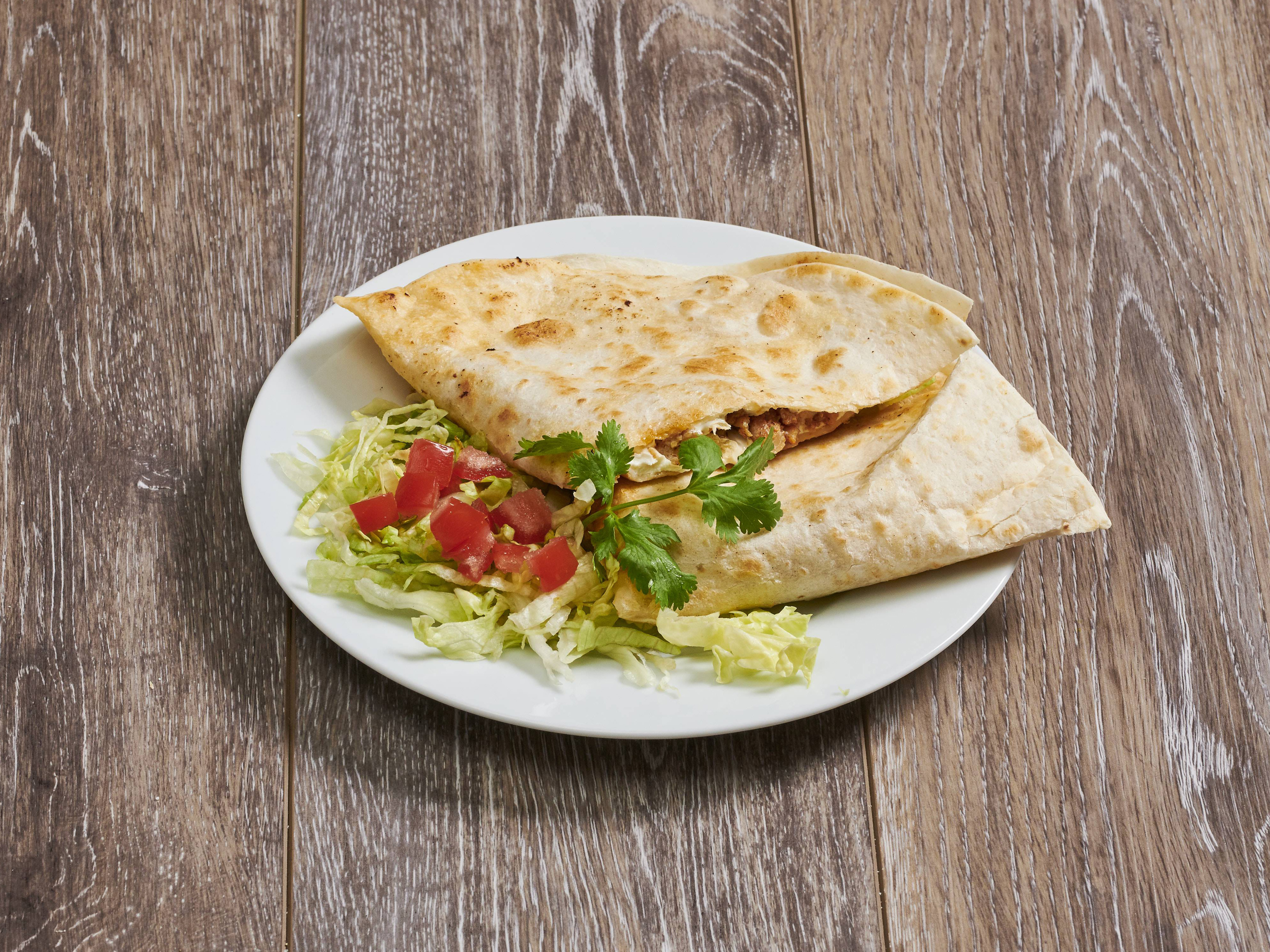 Order Pollo Quesadilla food online from La Comadre Restaurant And Bakery store, Woodhaven on bringmethat.com