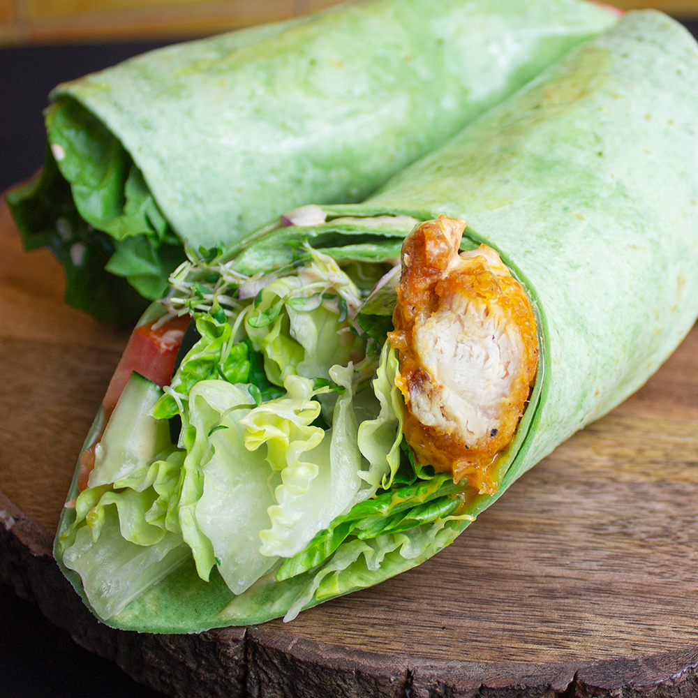 Order Veggie Chicken Wrap food online from Wings Empire store, San Diego on bringmethat.com
