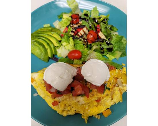 Order Ranchero Omelette food online from Franccesca Acai Bowls and Coffee Shop store, Henderson on bringmethat.com