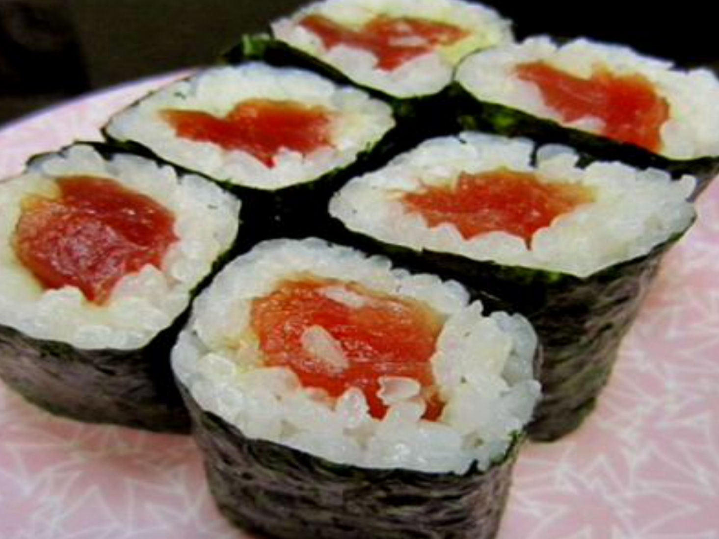 Order Tuna Roll (8pcs) food online from Roll Star Sushi store, Anaheim on bringmethat.com