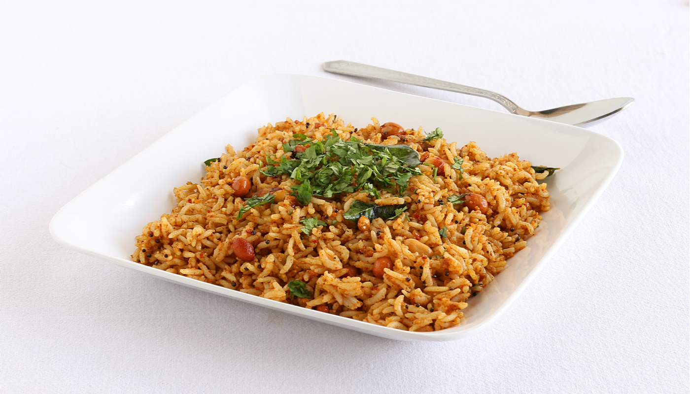 Order Half Tray Tamarind Rice  food online from Andhra Mess store, Sunnyvale on bringmethat.com