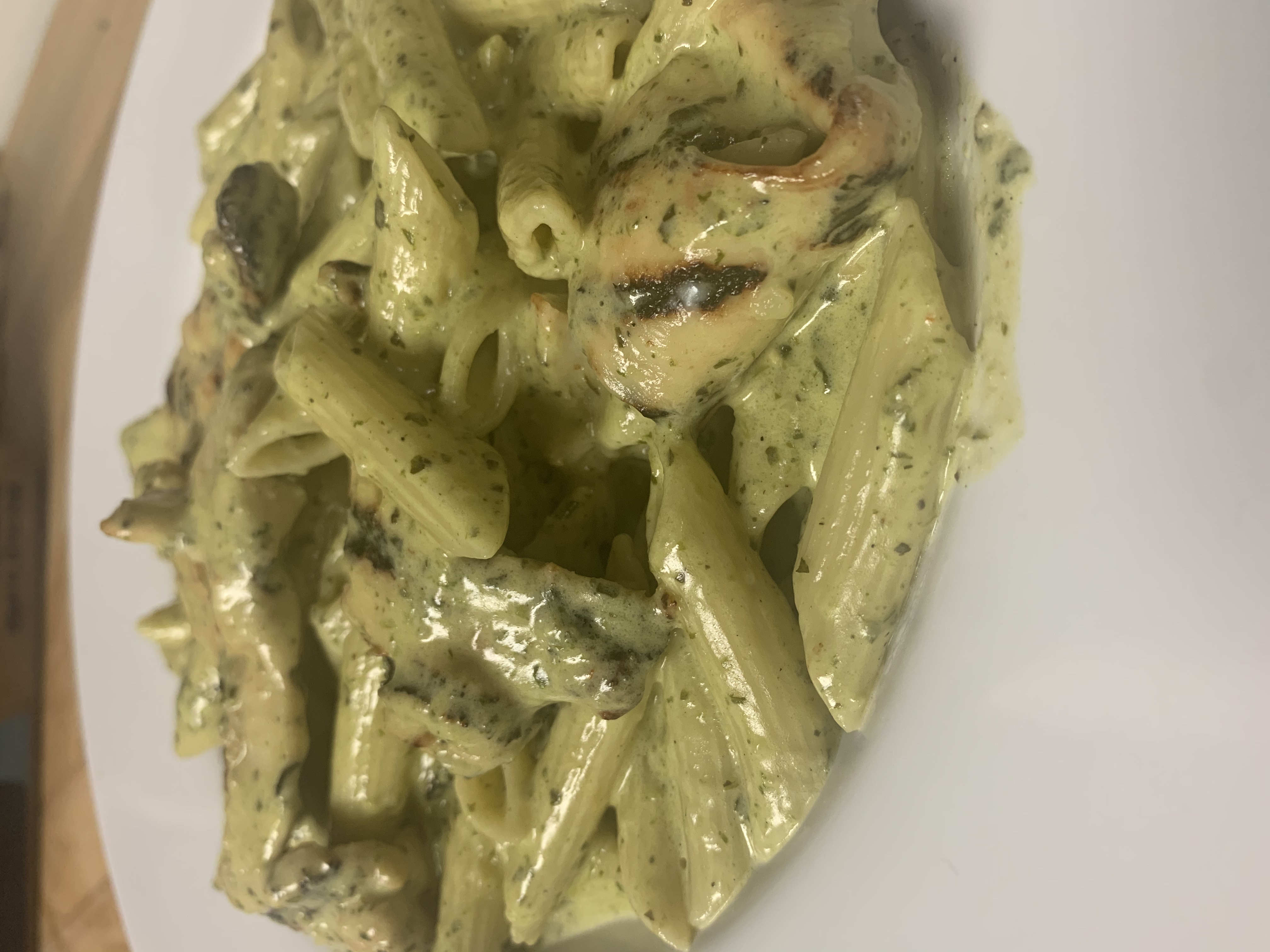 Order Pasta Pollo Genovese A thick  Creamy food online from Taste of Italy Pizza store, Corona on bringmethat.com