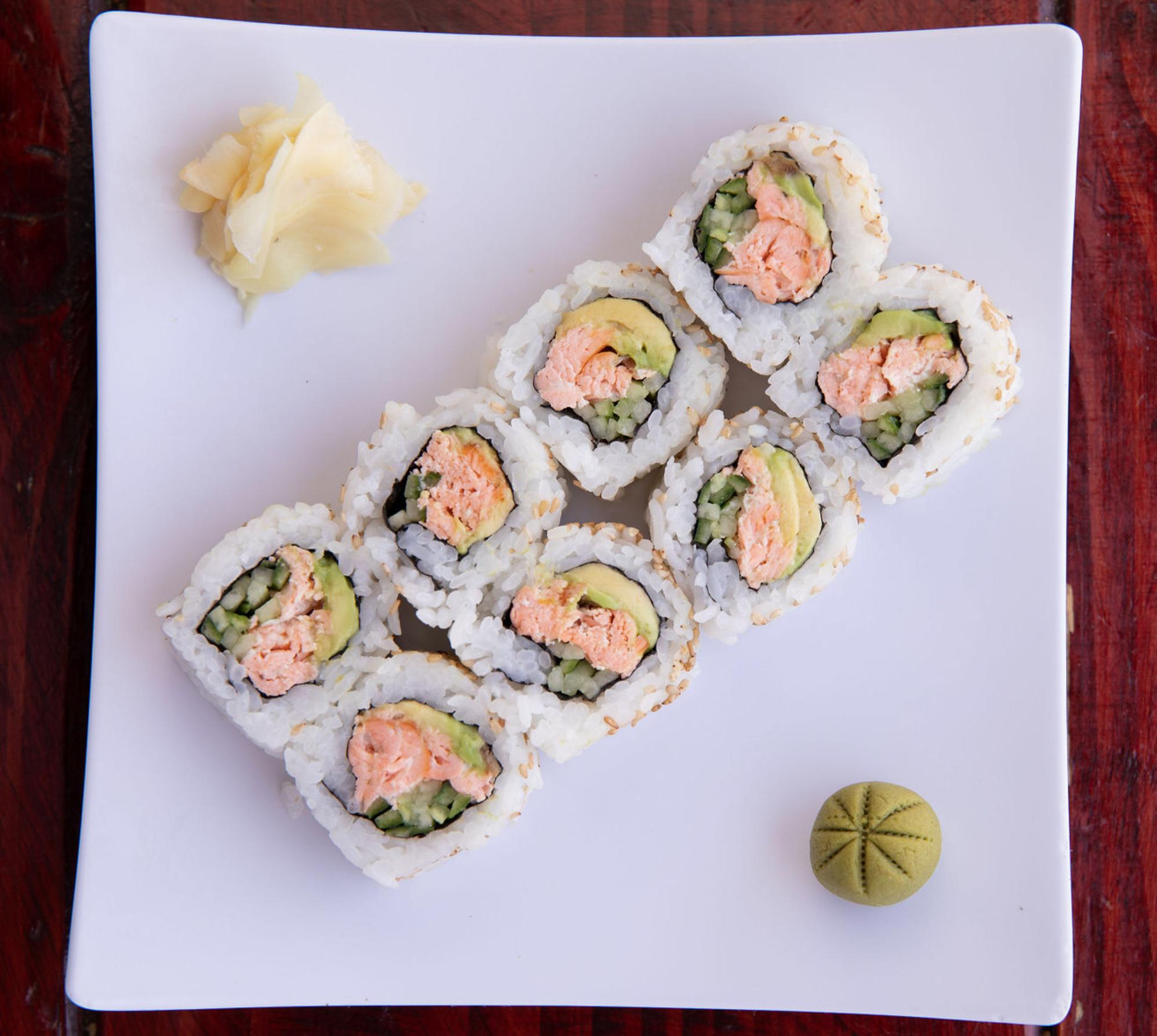 Order Baked Salmon Roll food online from Meshuga 4 Sushi - W. Pico Blvd. store, Los Angeles on bringmethat.com