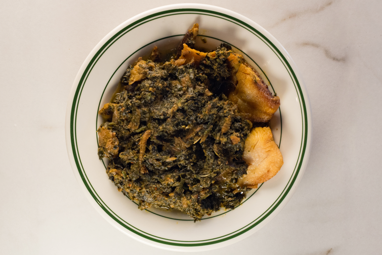 Order Bitter Leaf Soup food online from Cafe Songhai store, Norcross on bringmethat.com