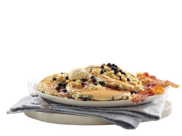 Order New! Blueberry Muffin-Top Pancakes food online from Friendly store, Queensbury on bringmethat.com
