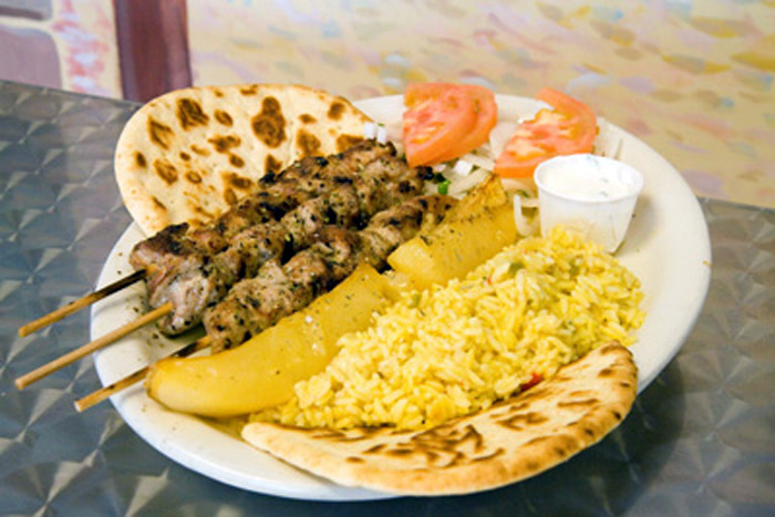Order Pork Kabob Platter food online from Mr. gee's catering store, Chicago on bringmethat.com