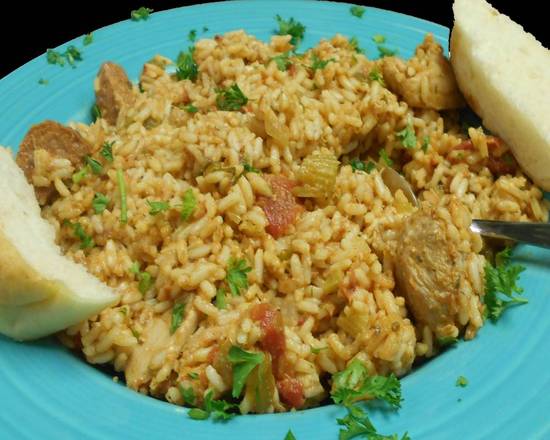 Order Chicken and Sausage Jambalaya food online from Swamp shack store, Friendswood on bringmethat.com