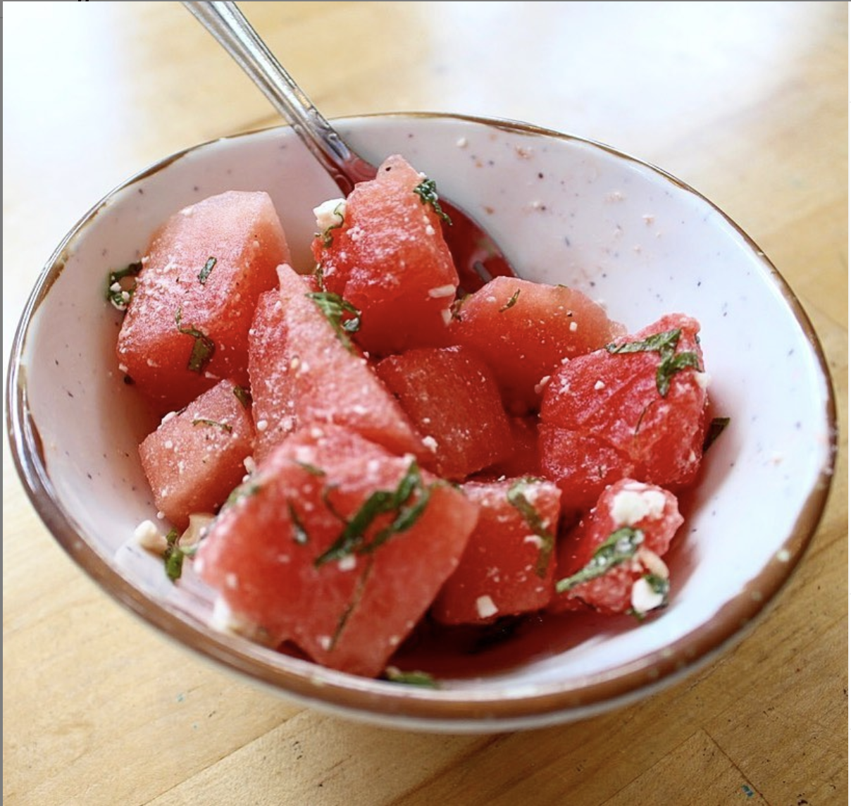 Order Watermelon with Feta and Mint food online from Breadwinner store, Dunwoody on bringmethat.com