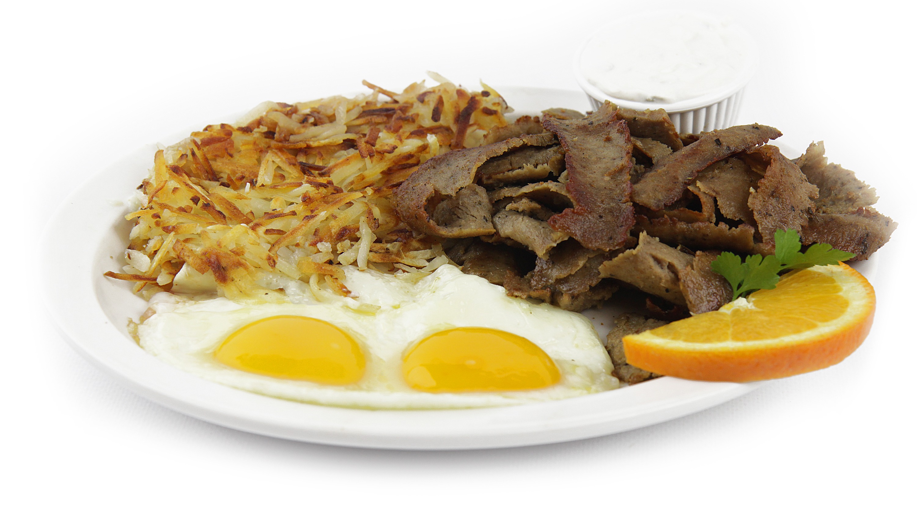 Order Gryos and 2 Eggs food online from Matty's Grill & Pancake House store, Shorewood on bringmethat.com