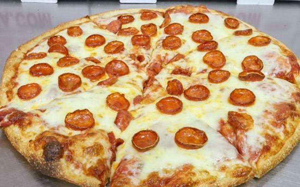 Order Cheese & Pepperoni Pizza - Small food online from Cal'z Pizza Subs and Chicken Wings store, Virginia Beach on bringmethat.com