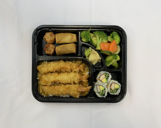 Order Bento 6 - Curry Shrimp Tempura food online from Sushi Time store, Boston on bringmethat.com