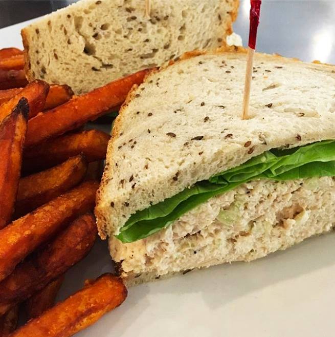 Order Wild Line-Caught Albacore Tuna Salad Sandwich food online from Pickles Deli store, Newbury Park on bringmethat.com