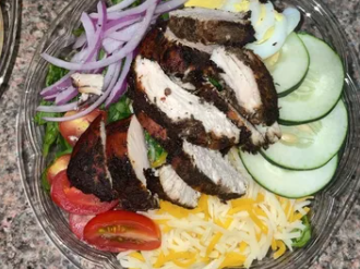 Order Jerk chicken salad food online from Salads4me store, Richton Park on bringmethat.com