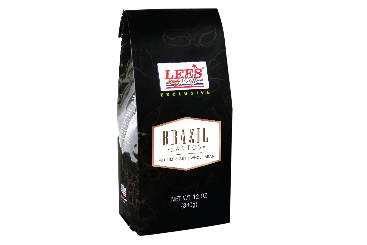 Order Brazil Santos Whole Bean Coffee 12oz food online from Lee Sandwiches store, Peoria on bringmethat.com