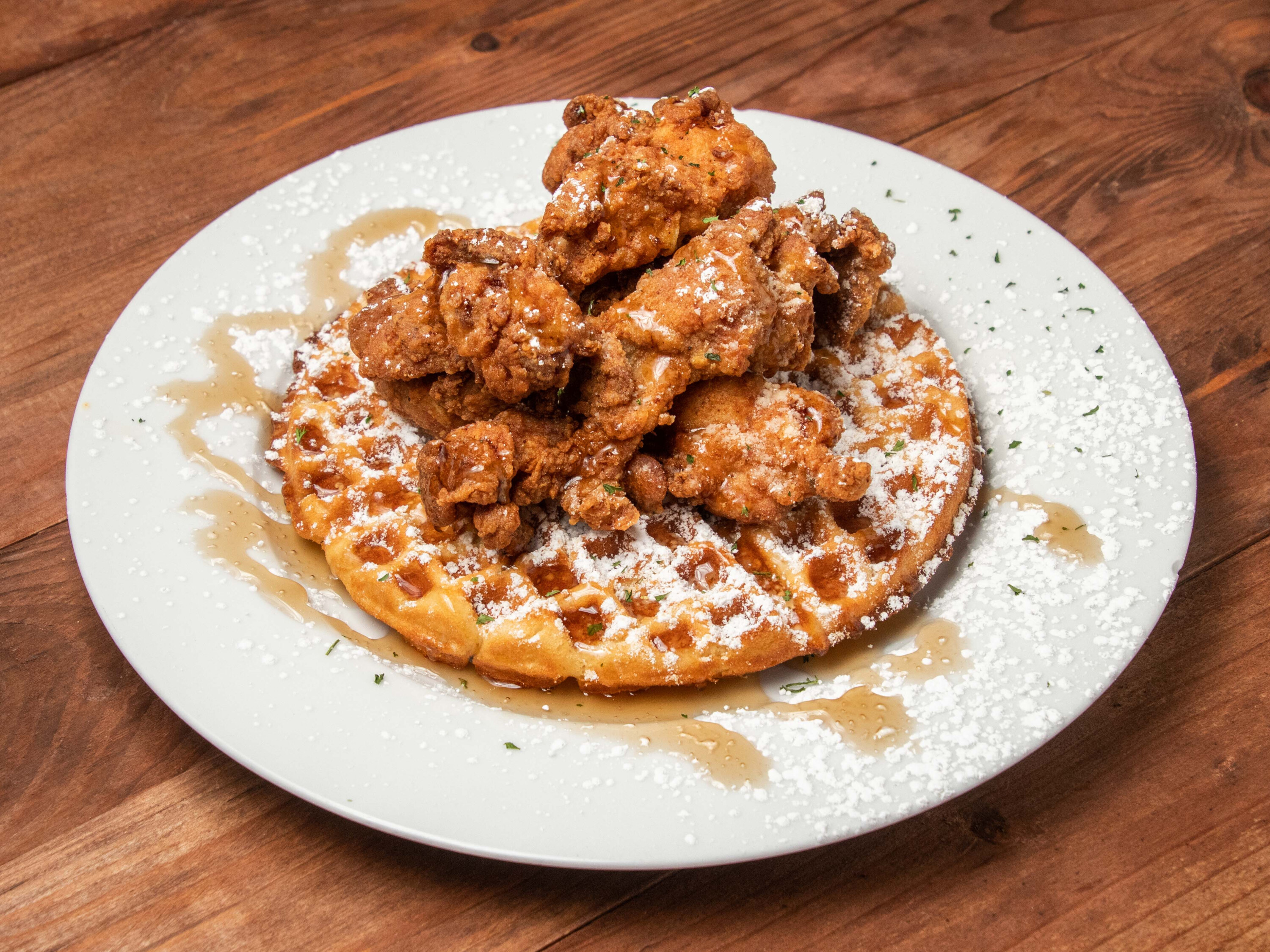 Order Chicken and Waffles food online from Highland Bistro store, Atlanta on bringmethat.com