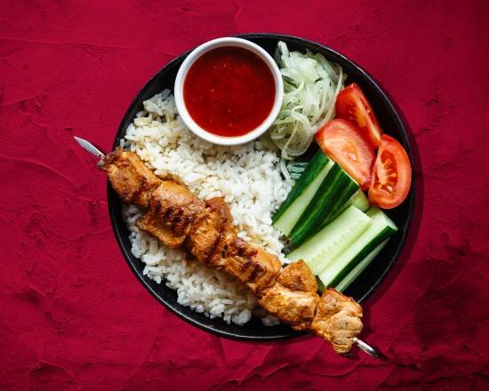 Order Chicken Kebab Plate Champion food online from Wraps & Apps store, Kent on bringmethat.com