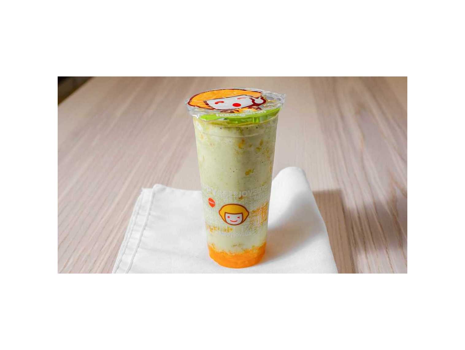 Order D10. Mango Orange Milk Tea food online from Happy Lemon store, Foster City on bringmethat.com