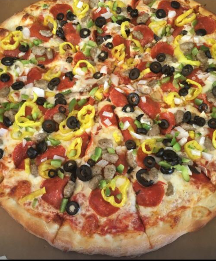Order 12" Small Pizza Supreme food online from Arthur Jaxon Slice & Scoop store, Rochester on bringmethat.com