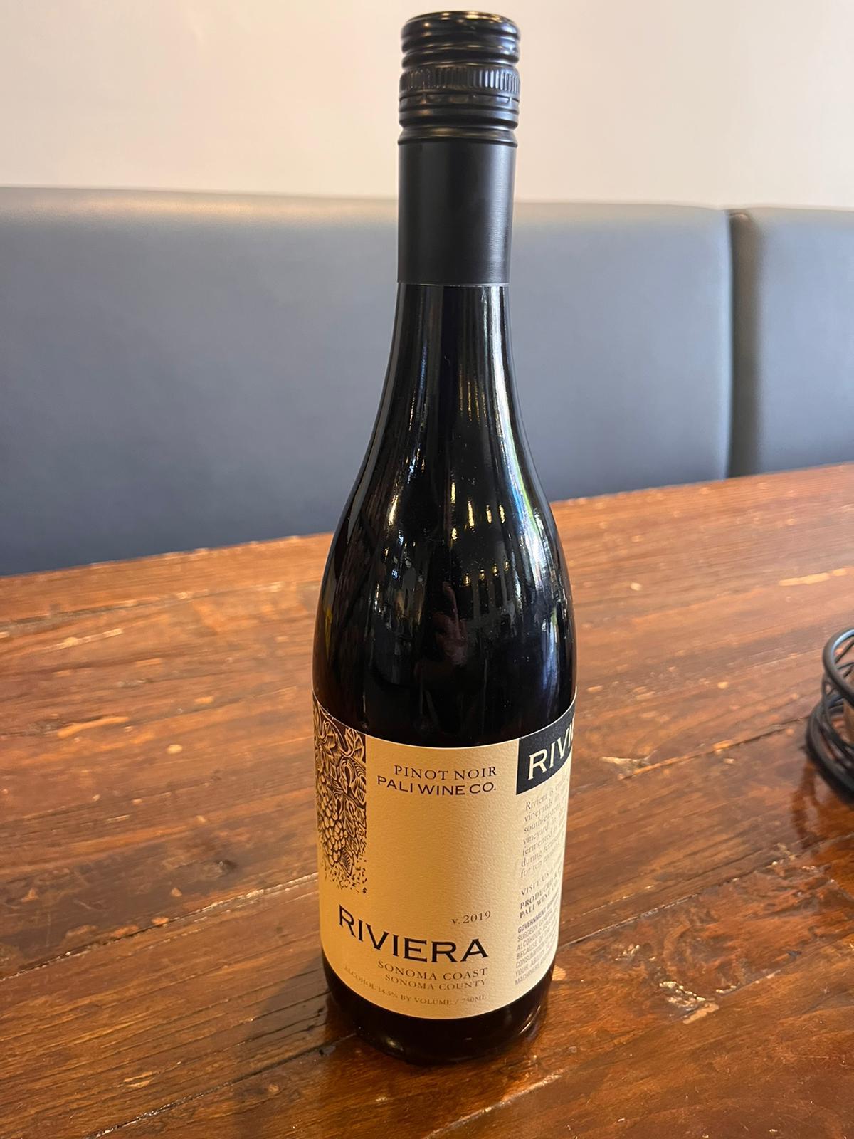 Order BTB Pinot Noir "Riviera" food online from Rise Pizzeria store, Burlingame on bringmethat.com