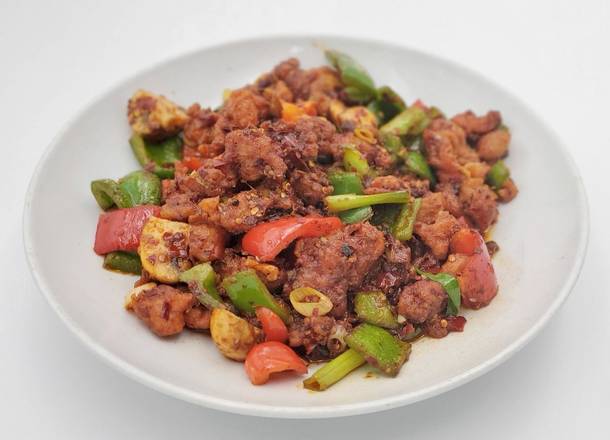 Order 408 Hot Wok Chili Chicken 干锅鸡 food online from 8000 Miles store, Roselle on bringmethat.com