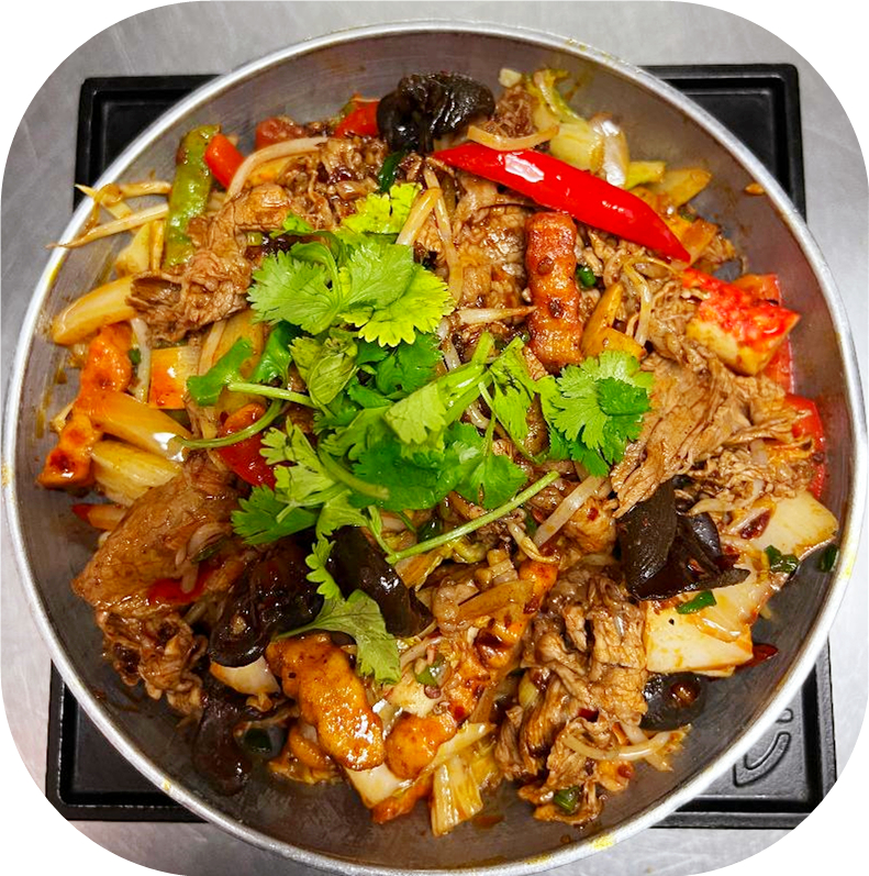 Order DP1. Beef Spicy Dry Pot food online from Basil Thai store, Austin on bringmethat.com