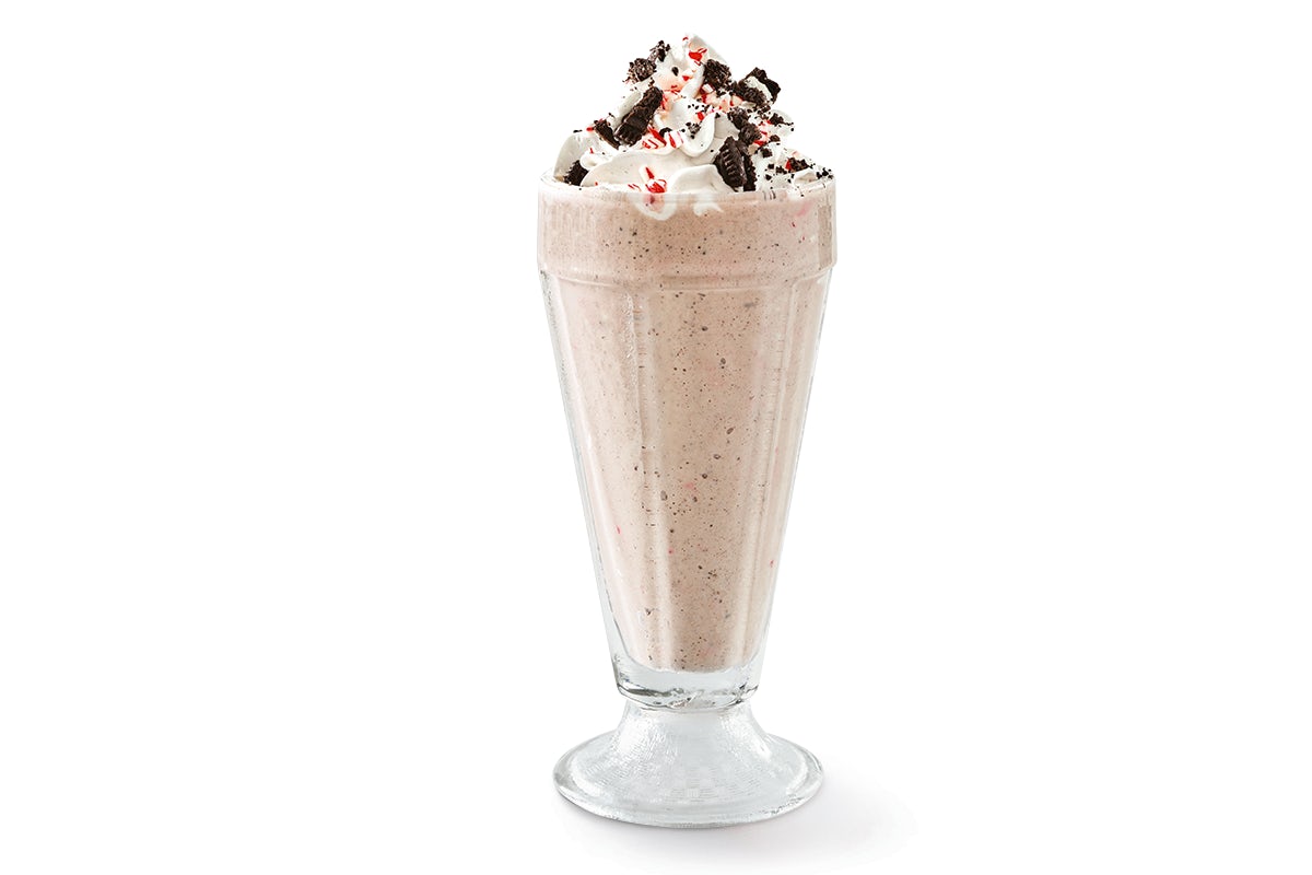 Order NEW! OREO® Peppermint Crunch Milkshake food online from Red Robin Gourmet Burgers store, Broomfield on bringmethat.com