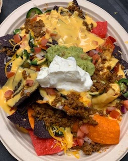 Order Rio nachos w/ground beef food online from Lola Tex-Mex Restaurant store, Hopatcong on bringmethat.com