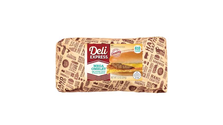 Order Deli Express Mega Omelet Sandwich food online from Aldan Sunoco store, Aldan on bringmethat.com