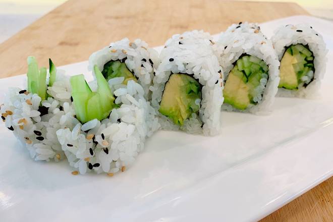 Order Avocado and Cucumber Roll (8 Pcs) food online from Teriyaki One store, New York on bringmethat.com