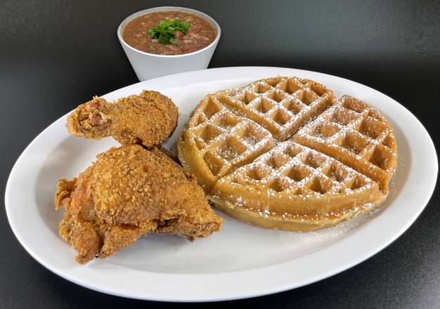Order 2 pcs Leg and Thigh Meal food online from Keith Chicken N Waffles store, Daly City on bringmethat.com