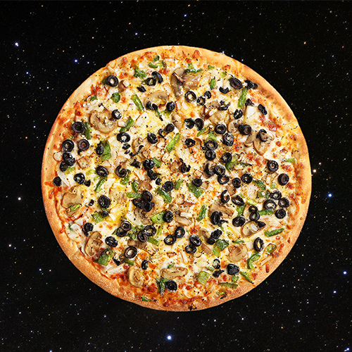 Order Out of This World Veggie Pizza food online from Bitcoin Pizza store, Scottsdale on bringmethat.com