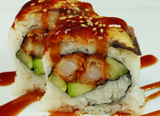 Order Small Dragon Roll food online from Sushi Town store, Beaverton on bringmethat.com