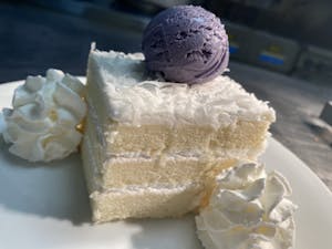 Order Macapuno (Coconut) Cream Cake food online from Dai Trang Bistro store, West Chester on bringmethat.com