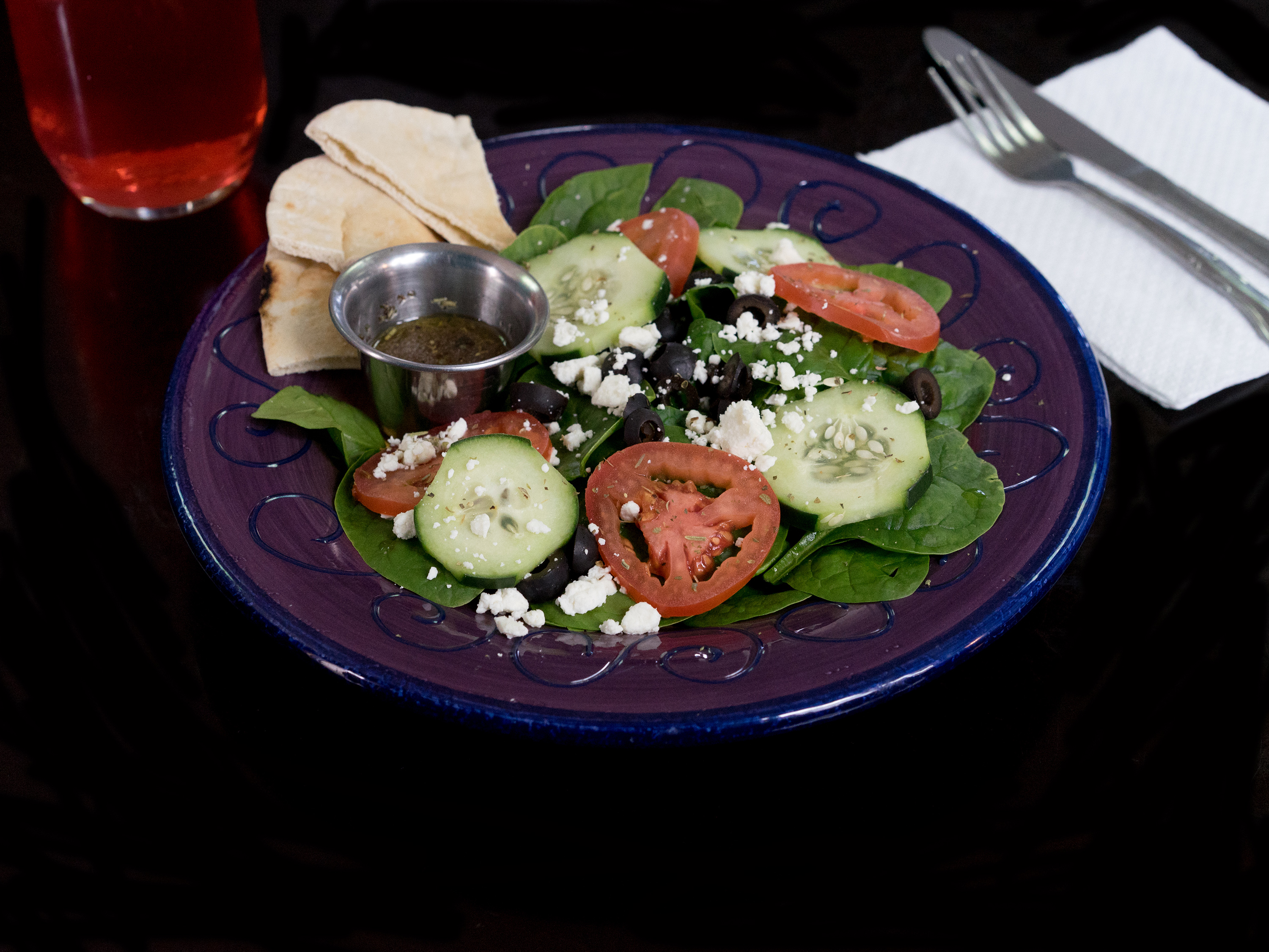 Order Greek Salad food online from Gypsy House Cafe store, Denver on bringmethat.com