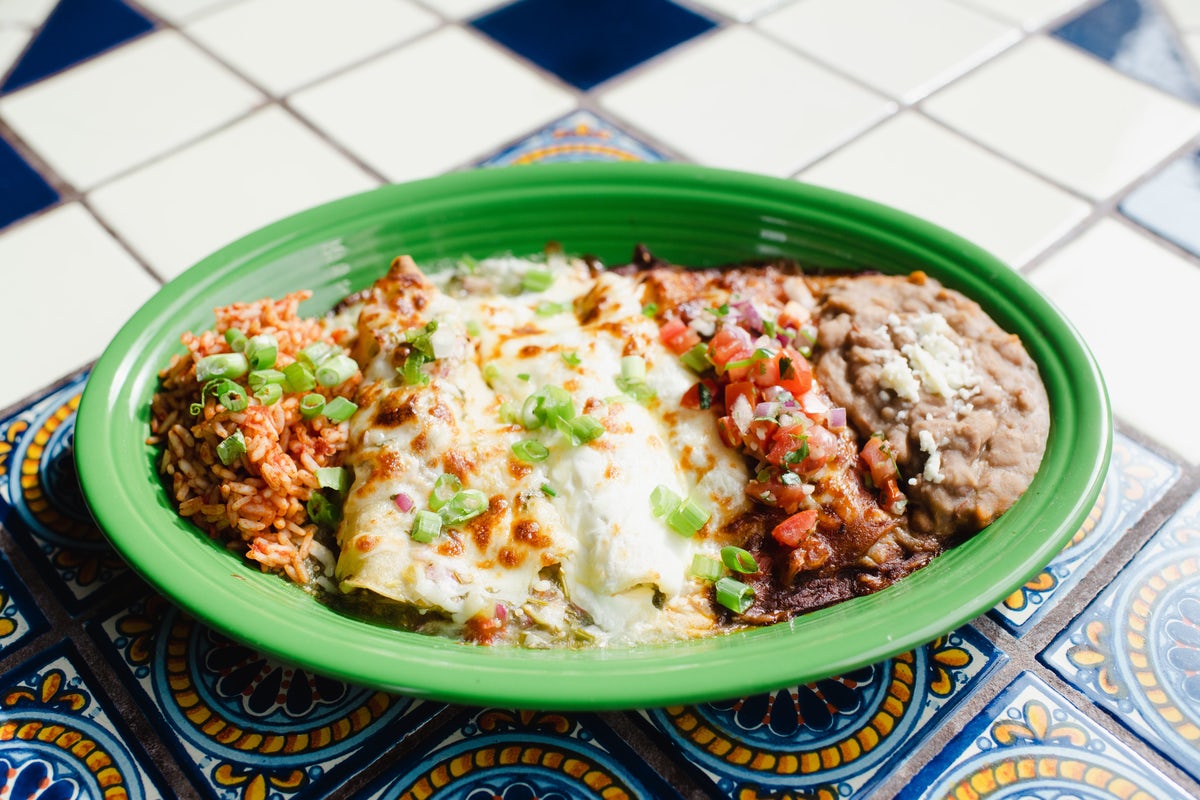 Order Enchiladas Banderas food online from Margaritas Mexican Restaurant store, Portland on bringmethat.com