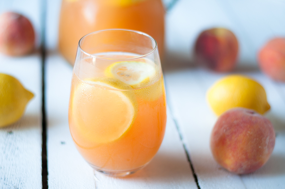 Order Peach and Orange Lemonade food online from Sweet & Fresh store, Atlanta on bringmethat.com