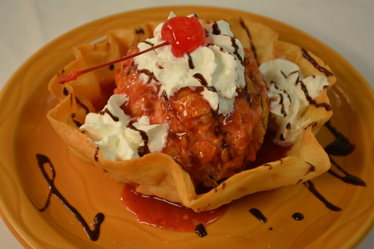 Order FRIED ICE CREAM food online from Jalapenos Mexican Restaurant Eagle River store, Eagle River on bringmethat.com