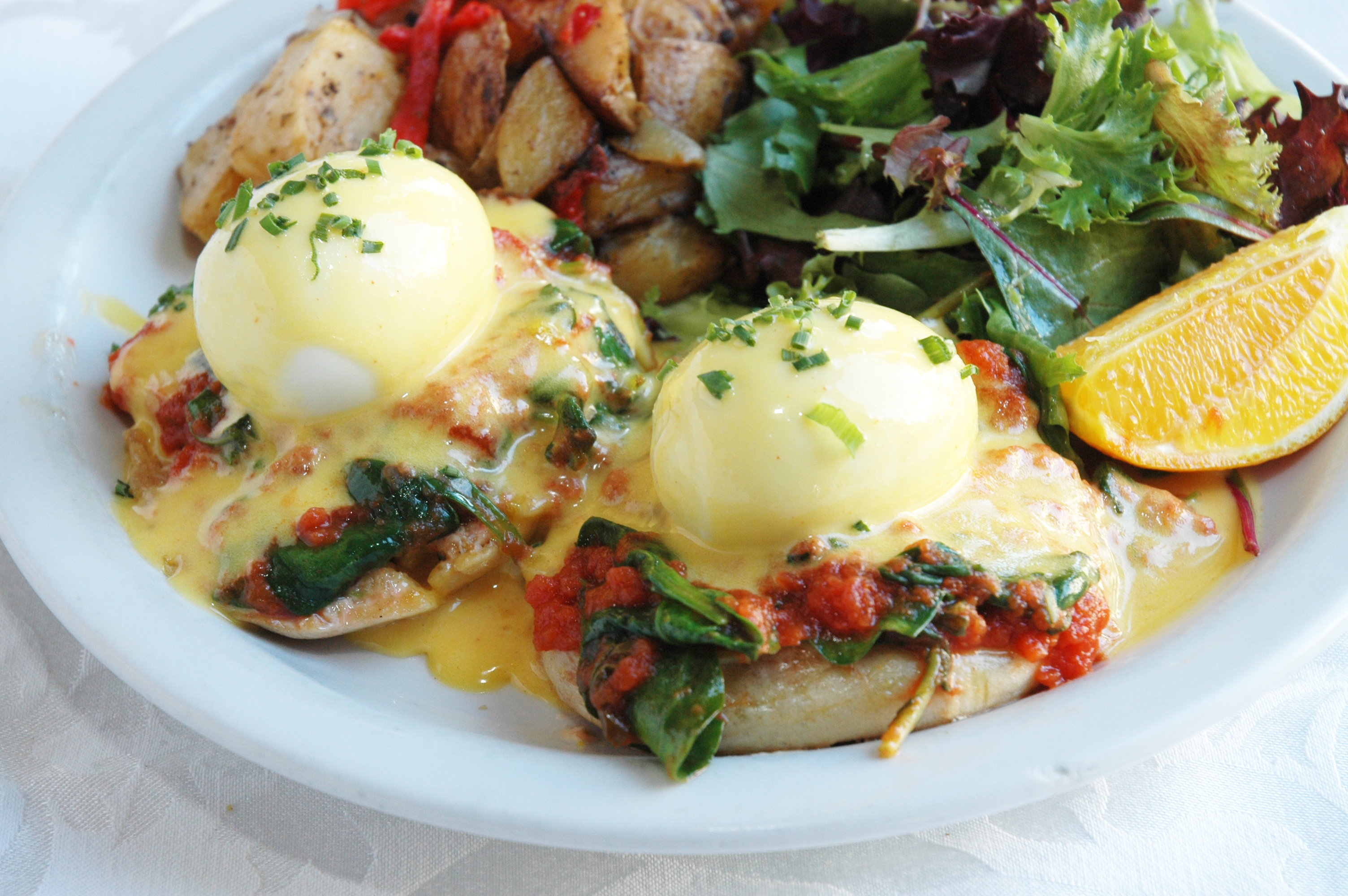 Order Eggs Florentine food online from Crepe Express store, Houston on bringmethat.com