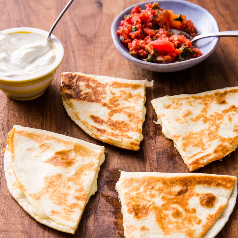 Order Kids Cheese Quesadilla with Rice food online from Don Betos Tacos store, Clayton on bringmethat.com